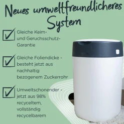 Windeleimer Twist and Click Sangenic inkl. 12 Nachfüllkassetten - Greenfilm™ - Weiß