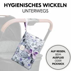 Windeltasche mit Wickelunterlage - Change N Walk - Floral Grey