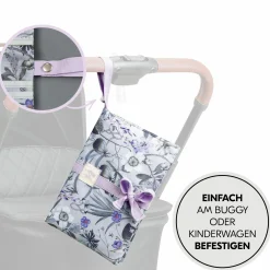 Windeltasche mit Wickelunterlage - Change N Walk - Floral Grey