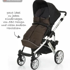Winter-Fußsack für Kinderwagen - Diamond Edition - Asphalt