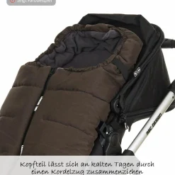 Winter-Fußsack für Kinderwagen - Diamond Edition - Asphalt