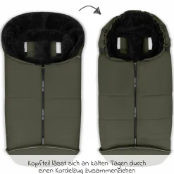 Winter-Fußsack für Kinderwagen - Pure - Avocado - Kollektion 2025