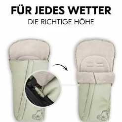 Winter-Fußsack für Kinderwagen und Buggy Pushchair Footmuff - Disney - Simba Olive