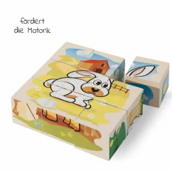 Würfelpuzzle Bilderwürfel - Bauernhof