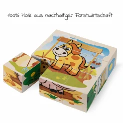 Würfelpuzzle Bilderwürfel - Bauernhof