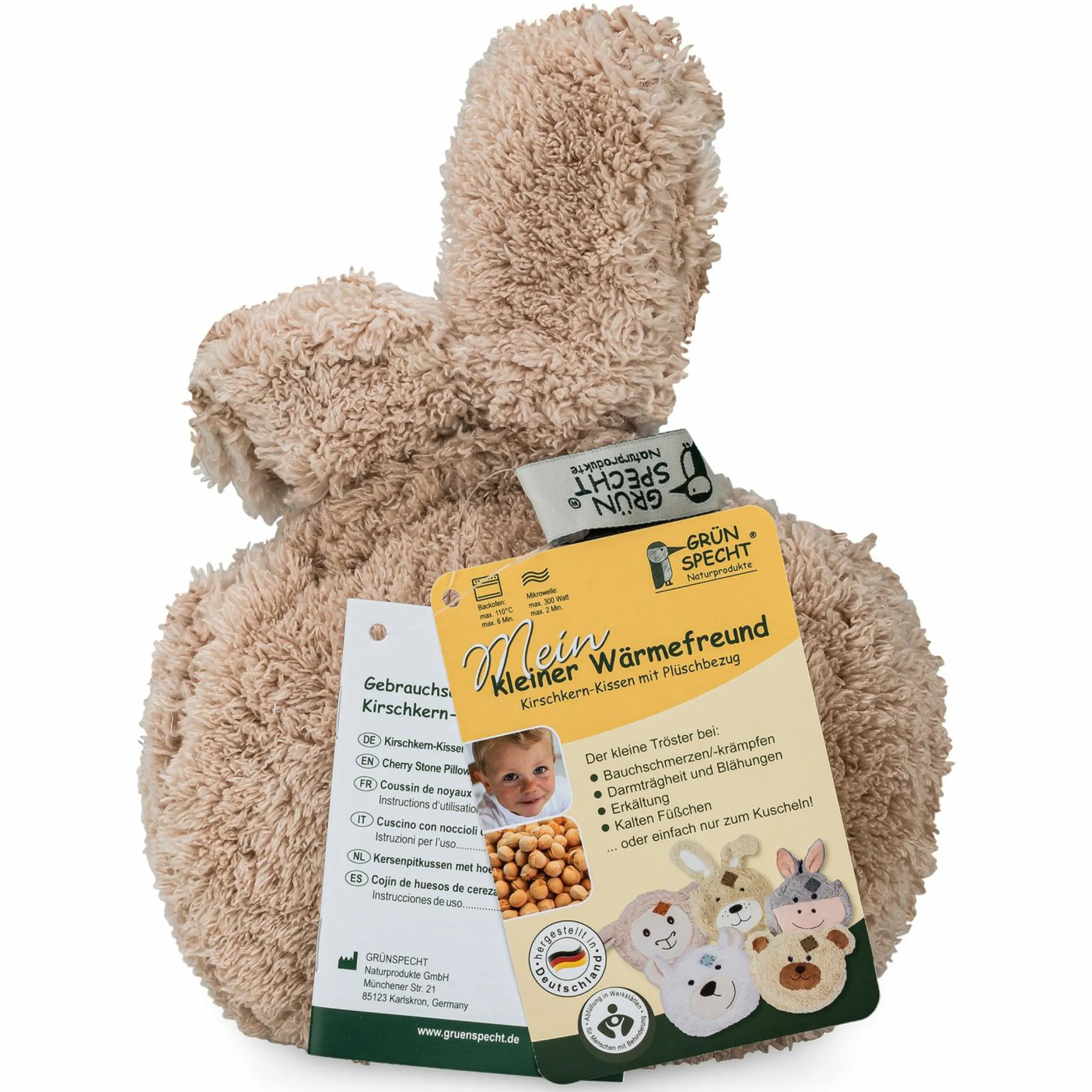 Wärmekissen Mein kleiner Wärmefreund mit Kirschkern-Füllung - Hase