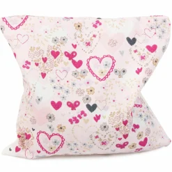 Wärmekissen mit Traubenkern-Füllung 12x12 cm - Herzchen Rosa