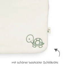 Wärmflasche aus Naturkautschuk mit Bezug aus Bio-Baumwolle - Schildkröte