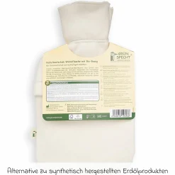 Wärmflasche aus Naturkautschuk mit Bezug aus Bio-Baumwolle - Schildkröte