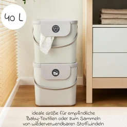 Wäsche- & Stoffwindelsammler Kayo 40 l - Mistletoe White