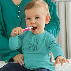 Zahnbürsten-Set mit Lern-Zahnbürste & Zahnbürste für Babys - Mint