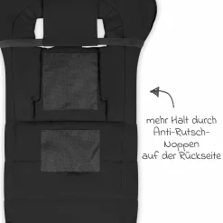 Zubehör-Set Kinderwagen mit Wickeltasche Easy, Winterfußsack, Regenschutz & Moskitonetz - Black