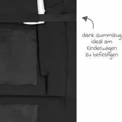 Zubehör-Set Kinderwagen mit Wickeltasche Easy, Winterfußsack, Regenschutz & Moskitonetz - Black