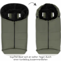 Zubehör-Set Kinderwagen mit Wickeltasche Easy, Winterfußsack, Regenschutz & Moskitonetz - - Wheat