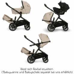Zweit-Sportsitz DEMI next mit magnetischem Gurtverschluss inkl. Regenschutz - Biscotti - Kollektion 2025