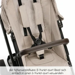 Zweit-Sportsitz DEMI next mit magnetischem Gurtverschluss inkl. Regenschutz - Biscotti - Kollektion 2025