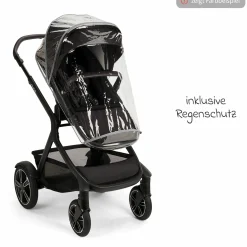 Zweit-Sportsitz DEMI next mit magnetischem Gurtverschluss inkl. Regenschutz - Granite - Kollektion 2025