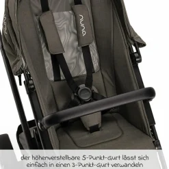 Zweit-Sportsitz DEMI next mit magnetischem Gurtverschluss inkl. Regenschutz - Granite - Kollektion 2025
