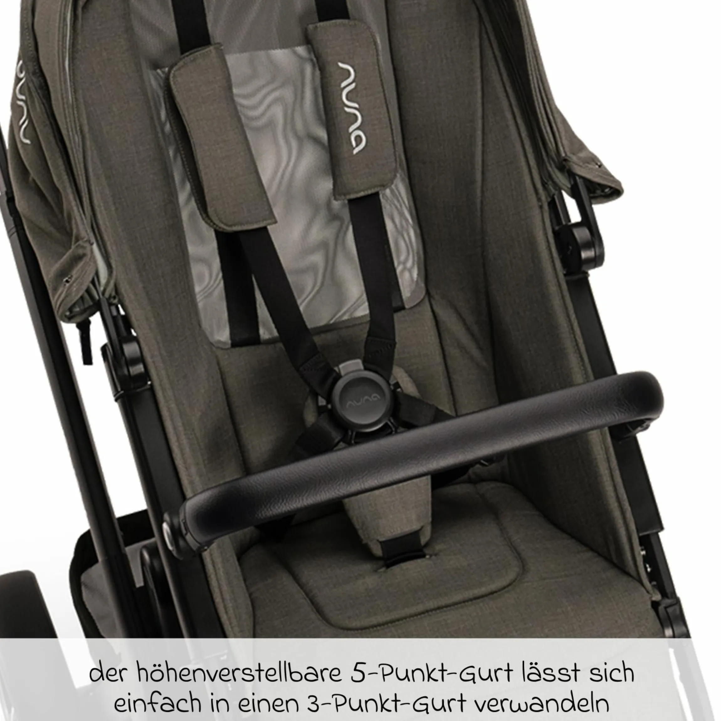 Zweit-Sportsitz DEMI next mit magnetischem Gurtverschluss inkl. Regenschutz - Granite - Kollektion 2025