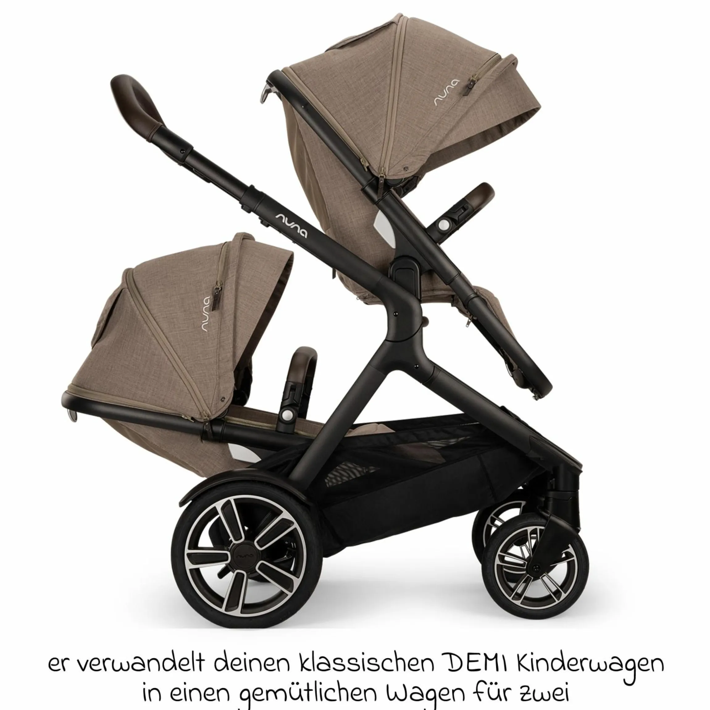Zweit-Sportsitz DEMI next mit magnetischem Gurtverschluss inkl. Regenschutz - Cedar - Kollektion 2025