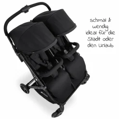 Zwillingsbuggy Swift X Duo (bis 36 kg) - Black