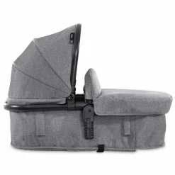 Zwillingskinderwagen Atlantic Twin (inkl. Babywanne für Neugeborene) - bis 36 kg belastbar - Melange Grey